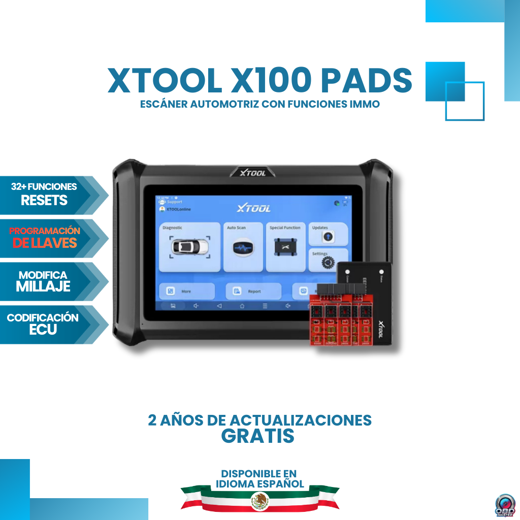 XTOOL X100 PAD S – Key Programming, Odometer Calibration and Diagnostics 