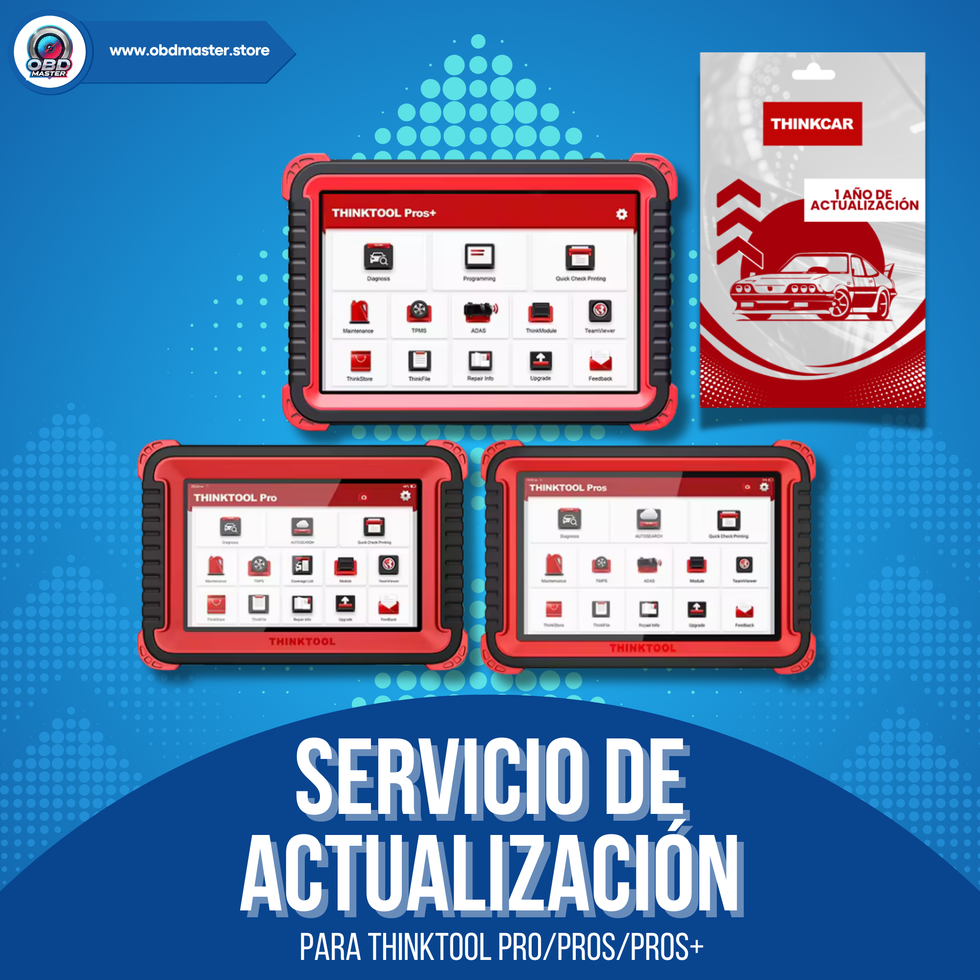 Renovación de Software Actualización 1 Año Thinkcar Thinktool Pro/Pros/Pros+