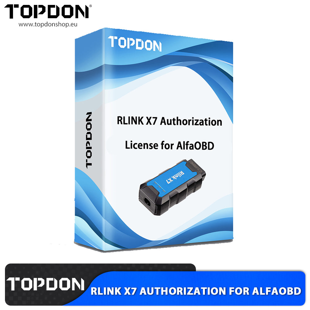 Licencia Autorización AlfaOBD Para Topdon RLink X7 (Digital)
