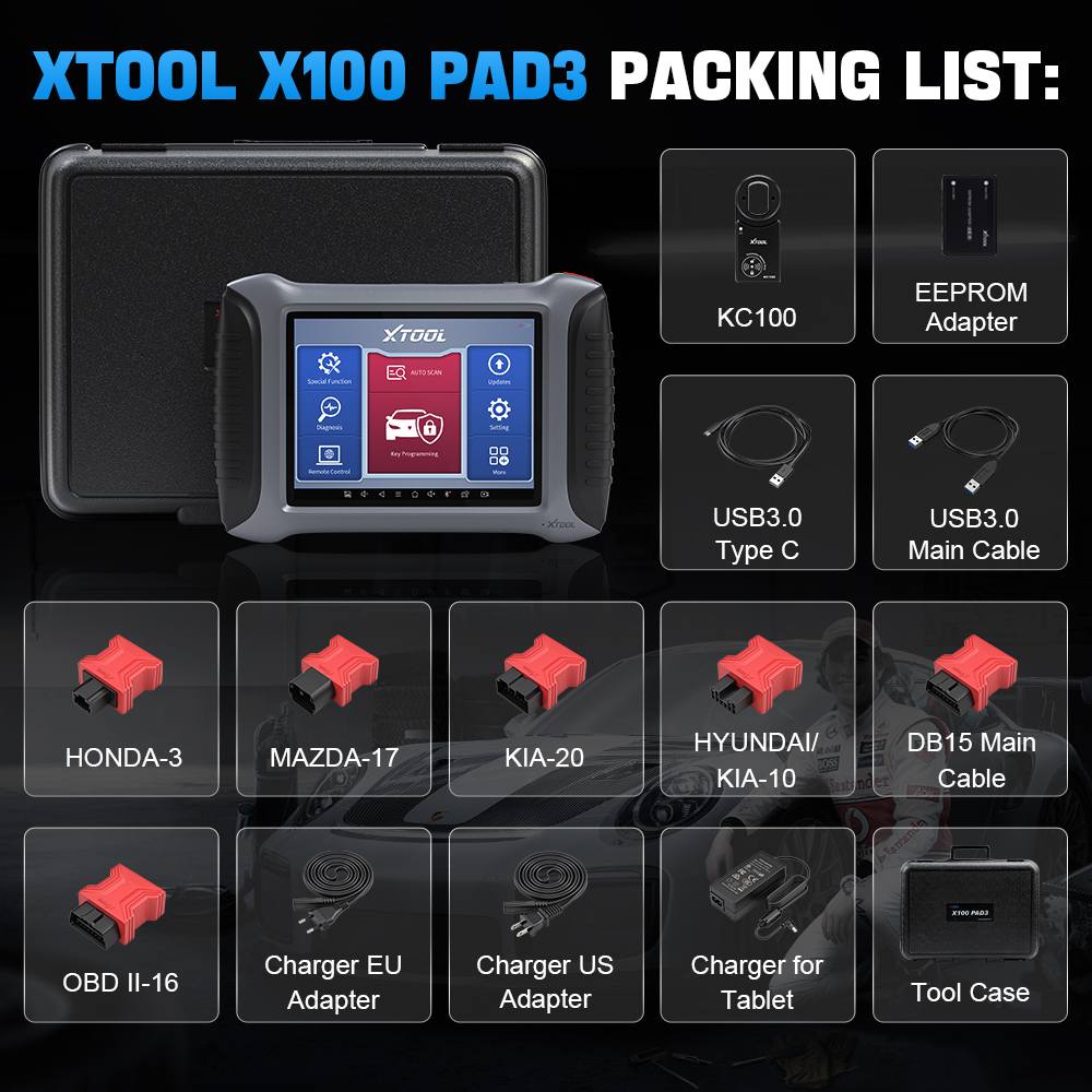 Escáner y Programador de Llaves XTOOL X100 PAD3