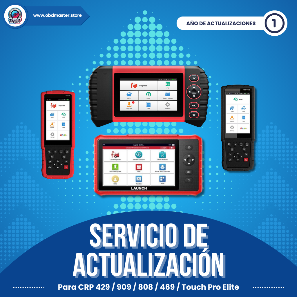 Actualización 1 Año - Launch Creader CRP429 / CRP909 / CRP909E / CRP909X / Touch Pro Elite
