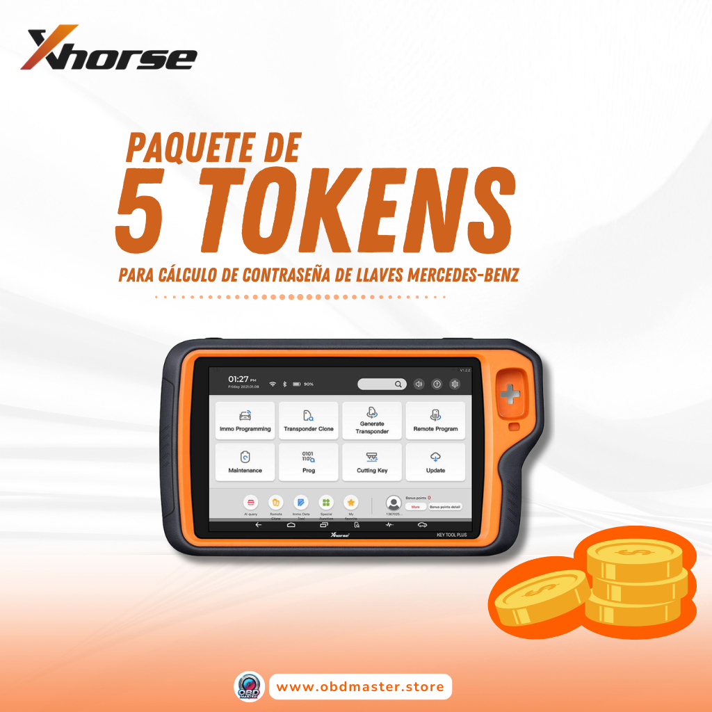 5 Tokens para Cálculo de Contraseña Mercedes VVDI MB Tool