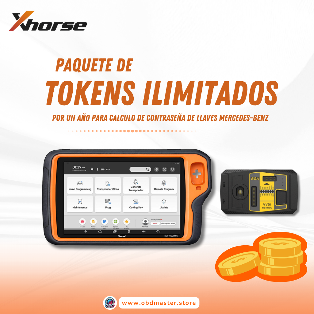 Unlimited Tokens for One Year for Password Calculation VVDI MB Tool/Key Tool Plus 