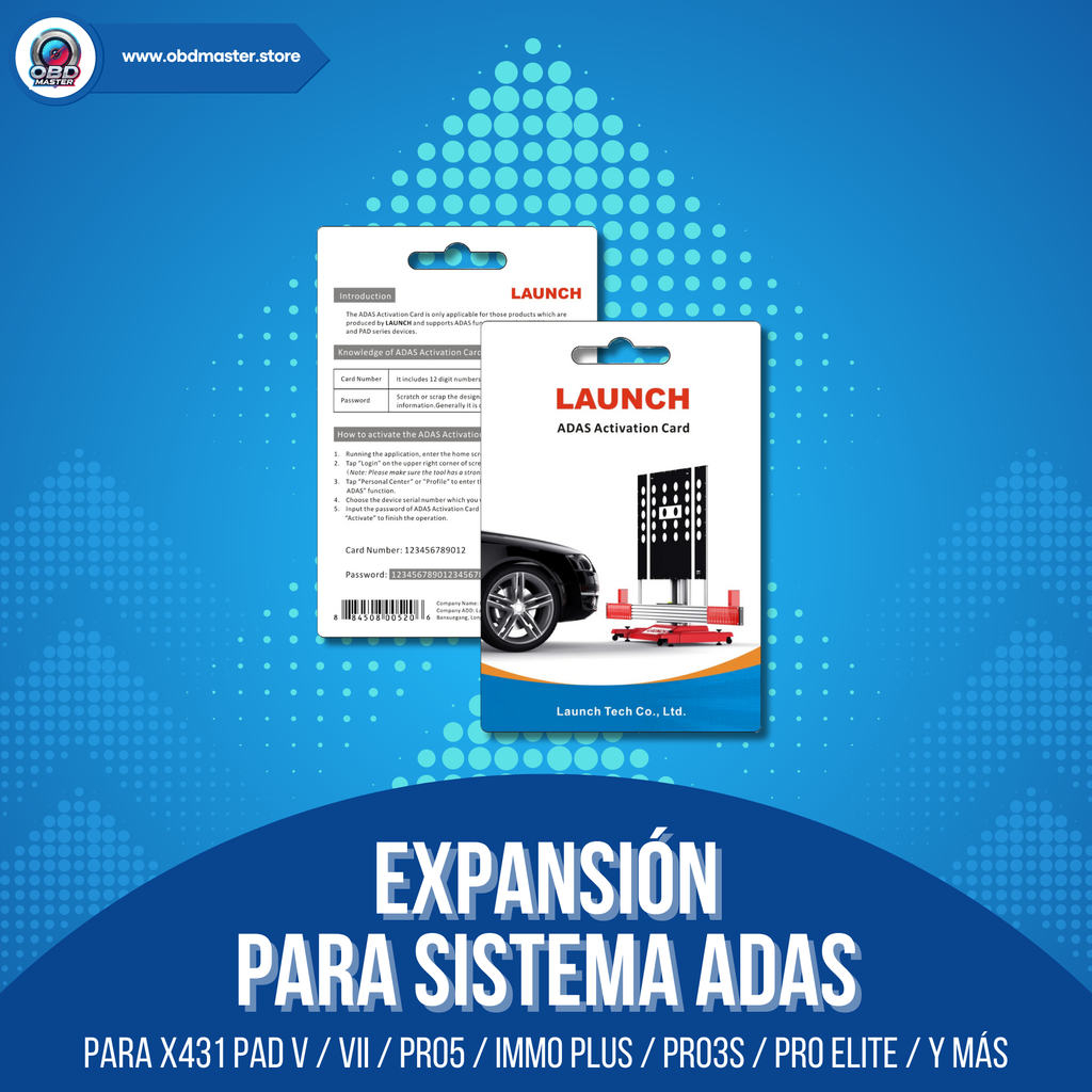 Activación ADAS - Tarjeta de Calibración para X431 PAD V / VII / PRO5