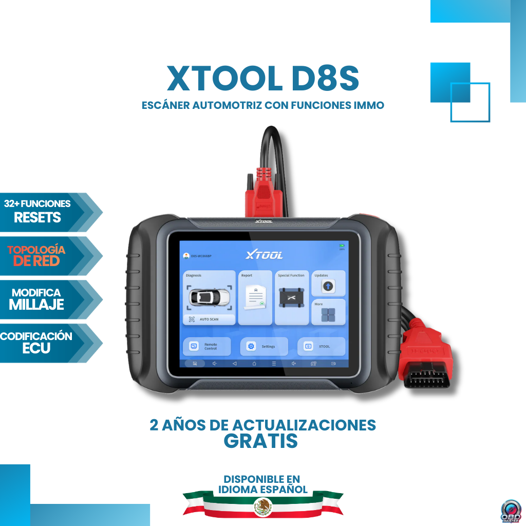 XTOOL D8S – Wired Scanner with Topology Map and Odometer Modification 