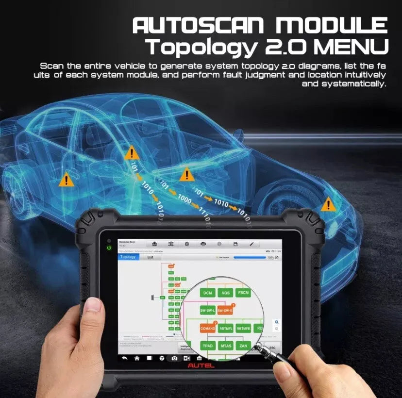 Escáner Autel Maxisys MS908S3 J2534 Topología + 3 Años Actualizaciones