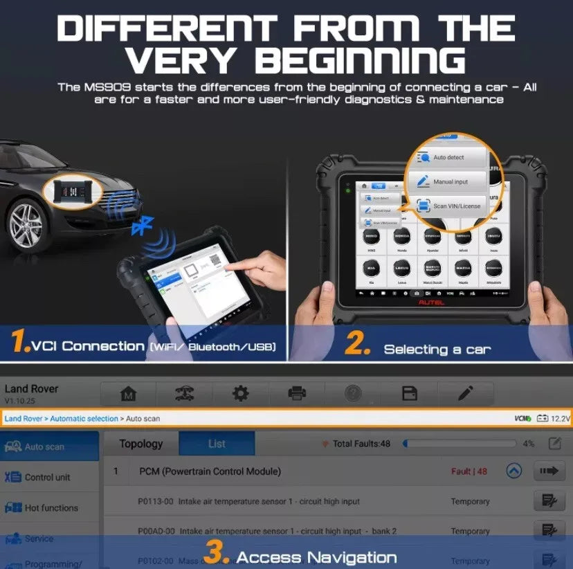 Escáner Autel Maxisys MS908S3 J2534 Topología + 3 Años Actualizaciones