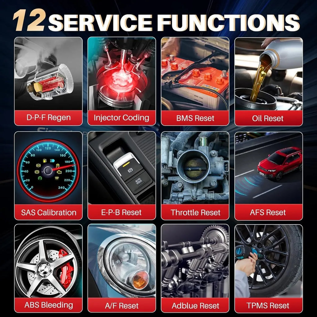 LAUNCH CRP129X V2.0 (Versión 2026) 12 Funciones de Servicio + Diagnóstico 4 Sistemas