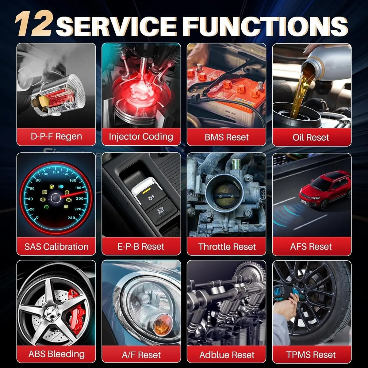 LAUNCH X431 CRP129E V2.0 (Versión 2025) 12 Funciones de Servicio + Diagnóstico 4 Sistemas