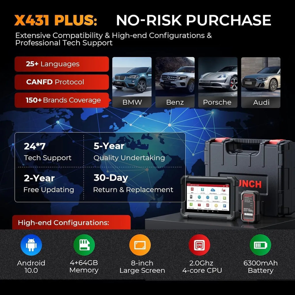 Launch X431 IMMO PLUS | Programador de Llaves + X-PROG3 | Clonación ECU & 2 Años Updates