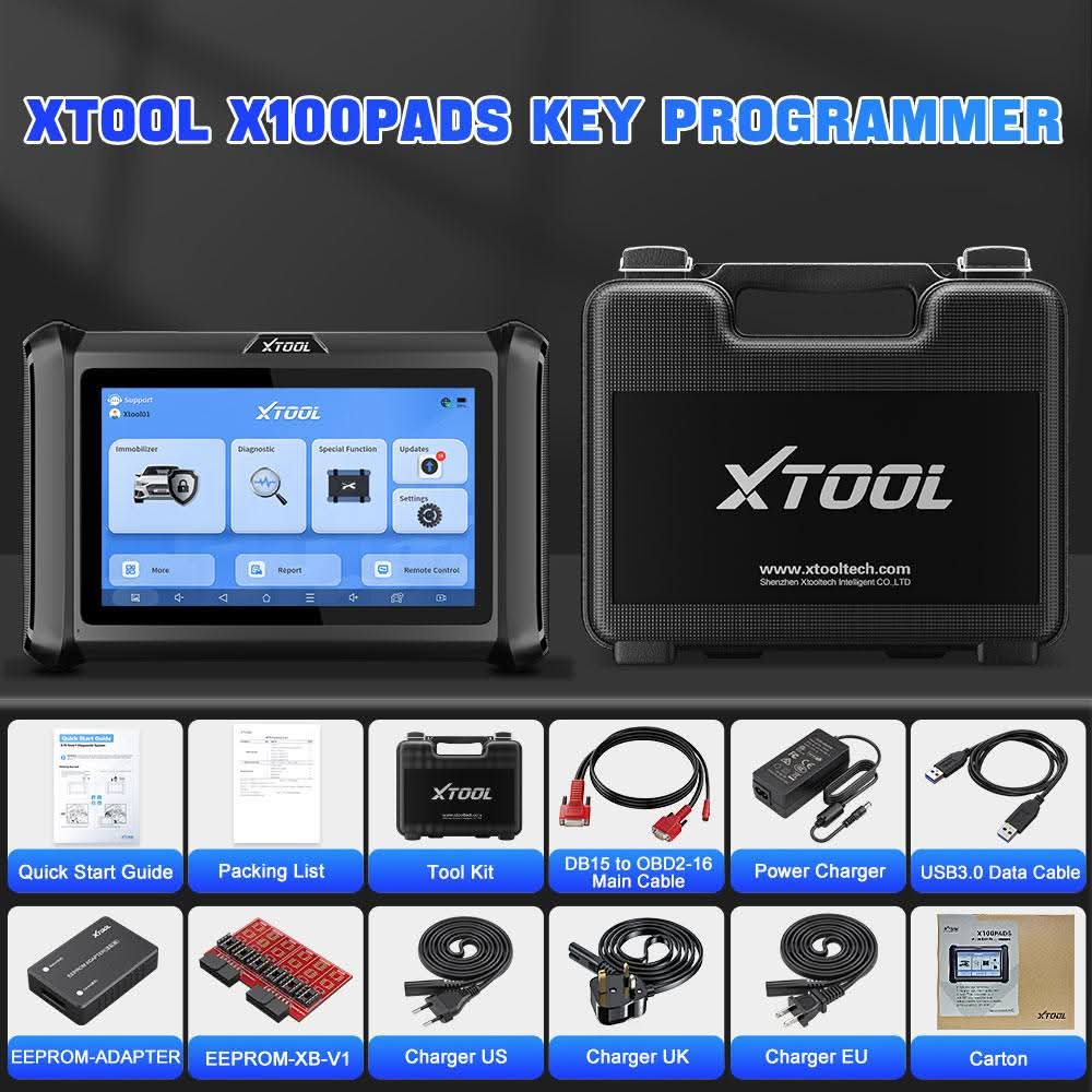 XTOOL X100 PAD S – Herramienta Profesional de Programación de Llaves IMMO, Calibración de Odómetro y Diagnóstico OBD2