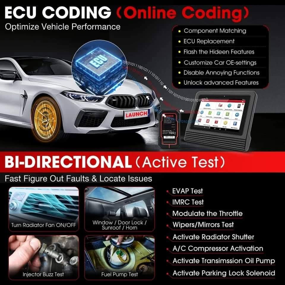 Launch X431 PRO V5.0 – Escáner Automotriz Bidireccional Inalámbrico (Español) + Adaptadores OBD1