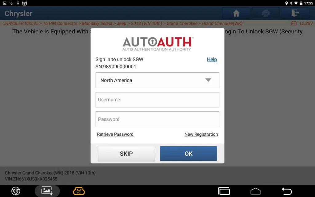 Licencia Anual FCA: Desbloqueo de Security Gateway (SGW) - 1 Escáner