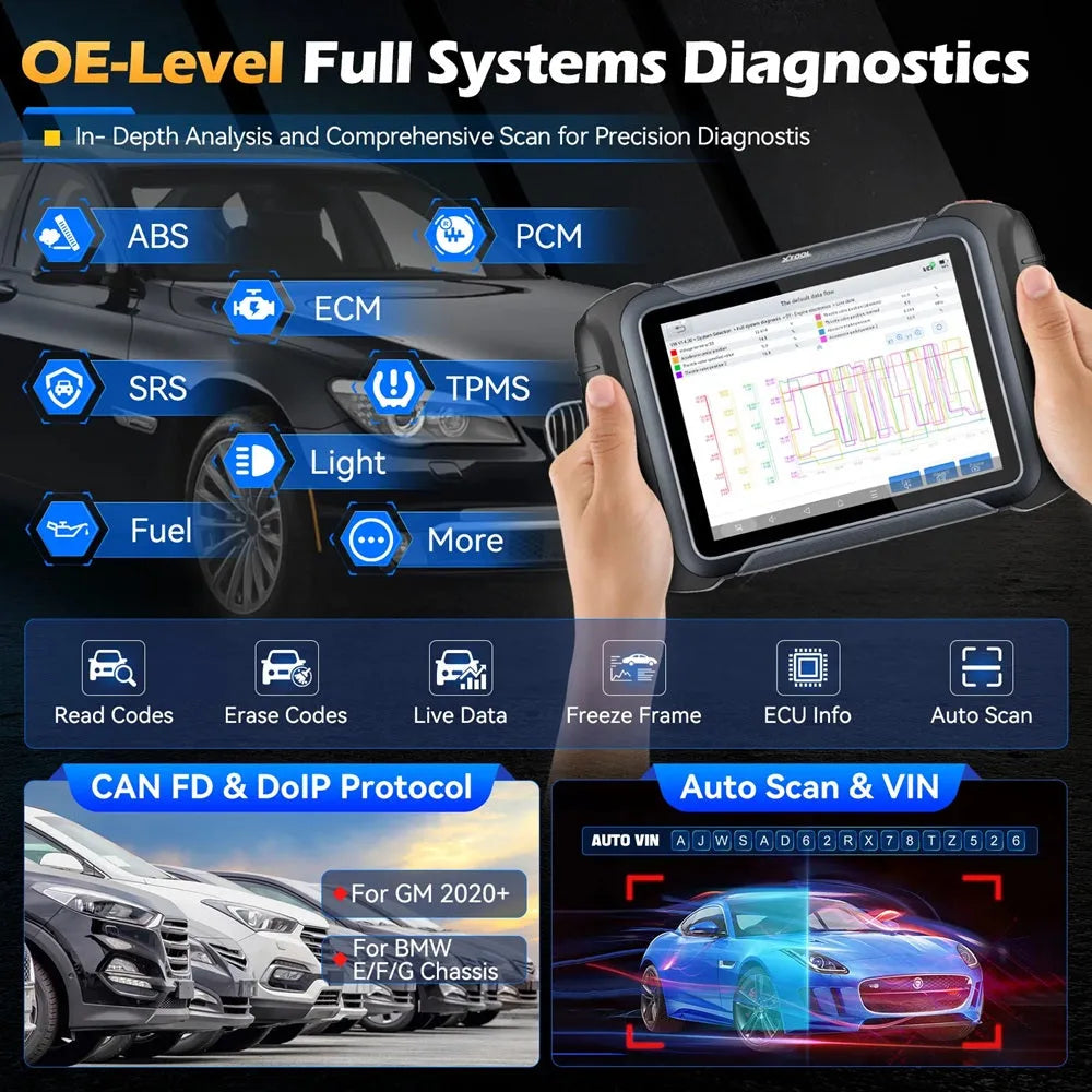 Xtool D8W (Inalámbrico) Scanner Profesional con Mapa de Topología