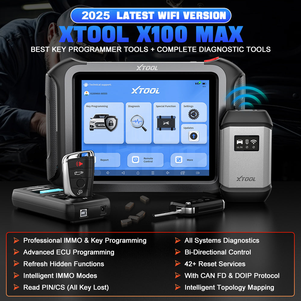 Escáner Xtool X100 Max Programador Llaves + Kc501 + Odómetro