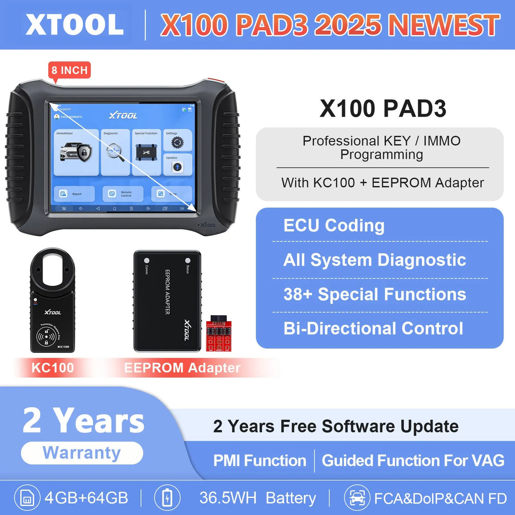 Escáner y Programador de Llaves XTOOL X100 PAD3