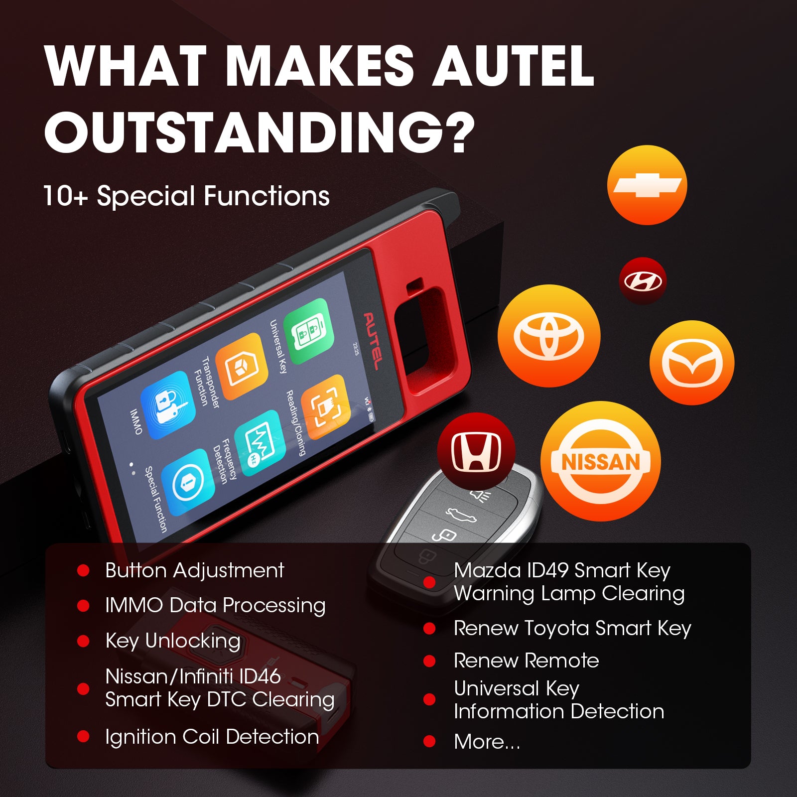Autel KM100 Programador de Llaves & Chips | Updates De Por Vida + 2 llaves