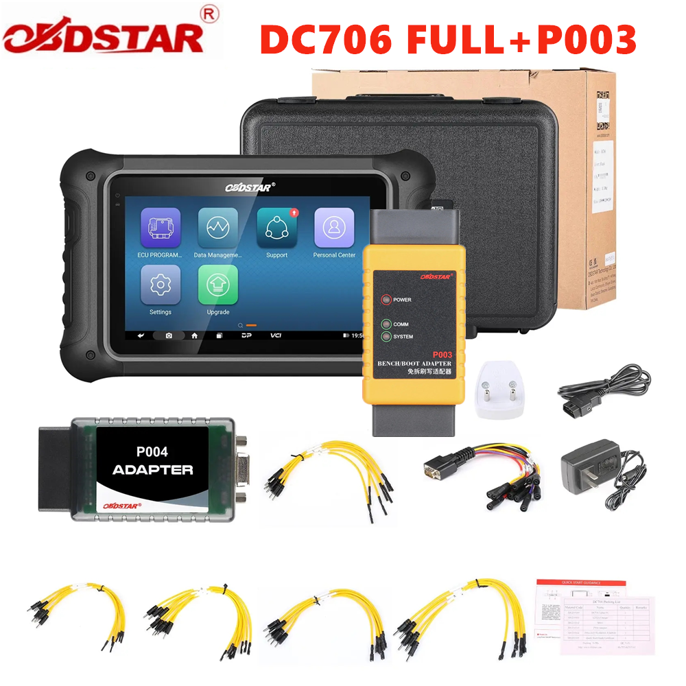 OBDSTAR DC706 Versión Full | Clonador de ECM, TCM y Body + Adaptador P003+ y Kit TCM Gratis