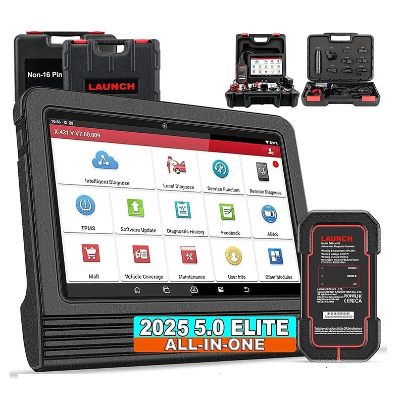 Launch X431 PRO V5.0 – Escáner Automotriz Bidireccional Inalámbrico (Español) + Adaptadores OBD1