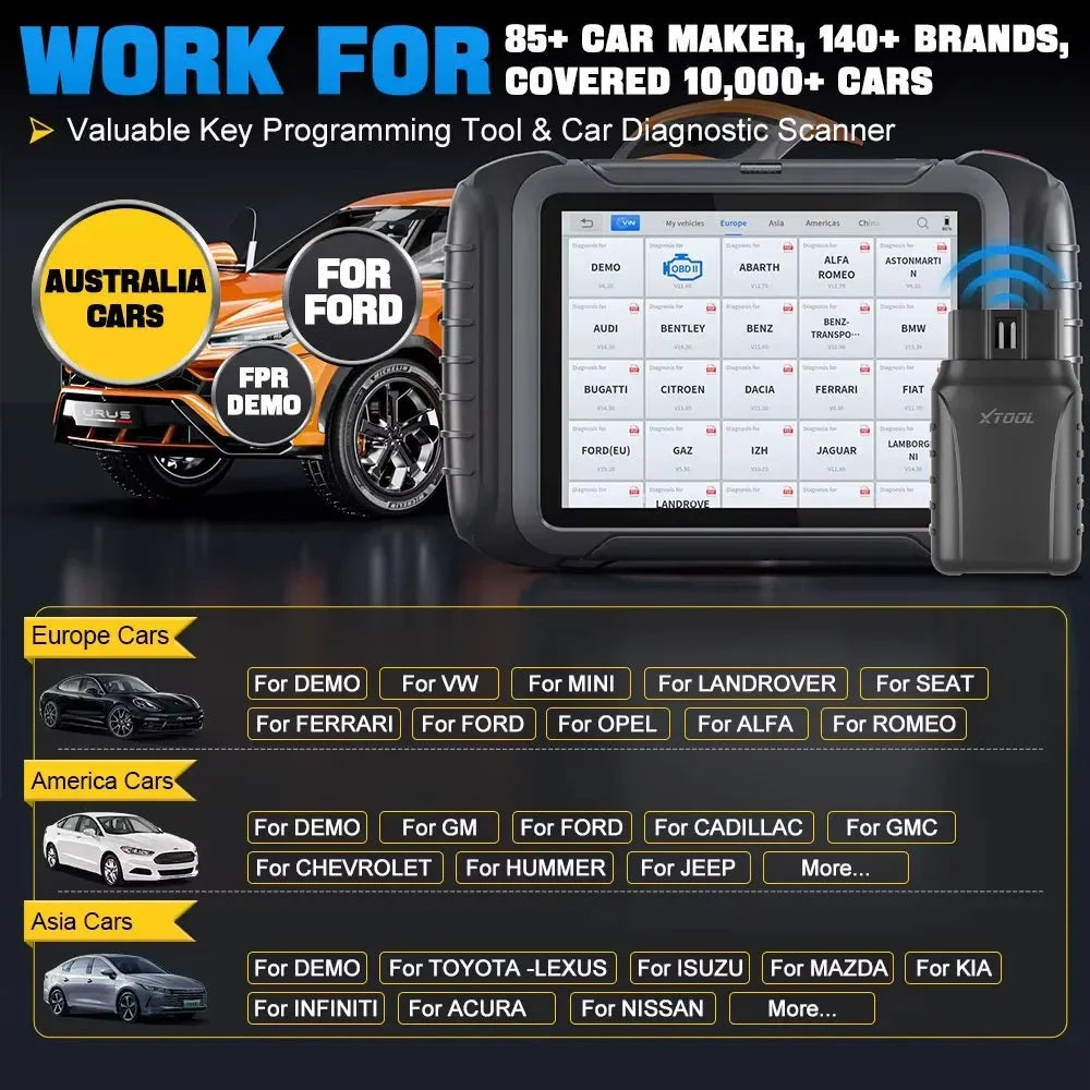Xtool D8W (Inalámbrico) Scanner Profesional con Mapa de Topología