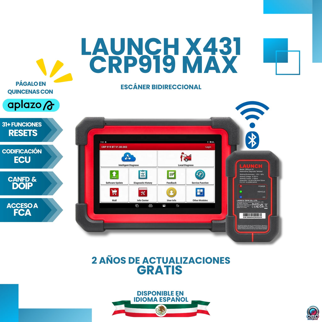 Escáner Automotriz Bidireccional LAUNCH X431 CRP919 MAX