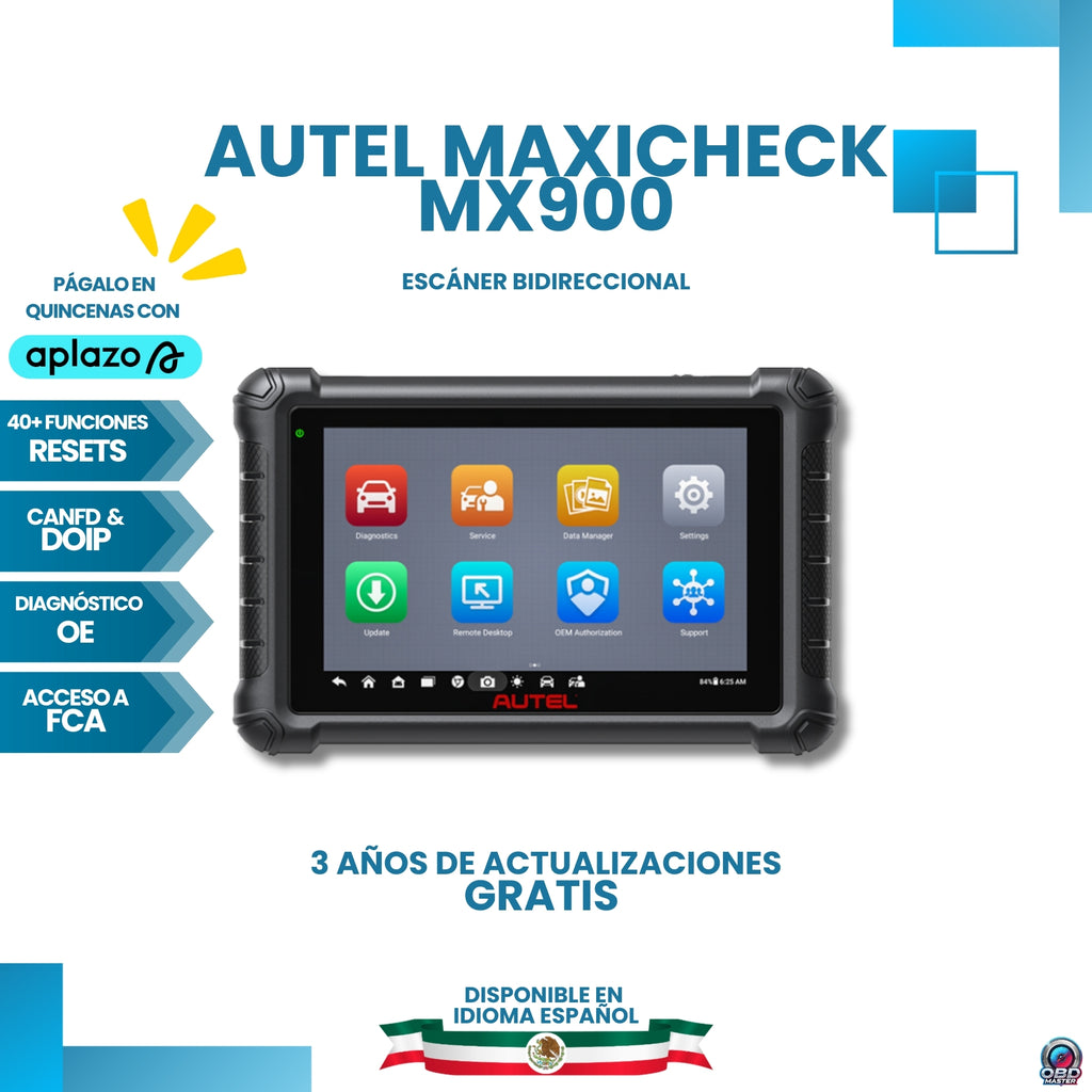 Autel MaxiCheck MX900 2025 Scanner | 3 Years Free Updates | CAN-FD & DoIP 