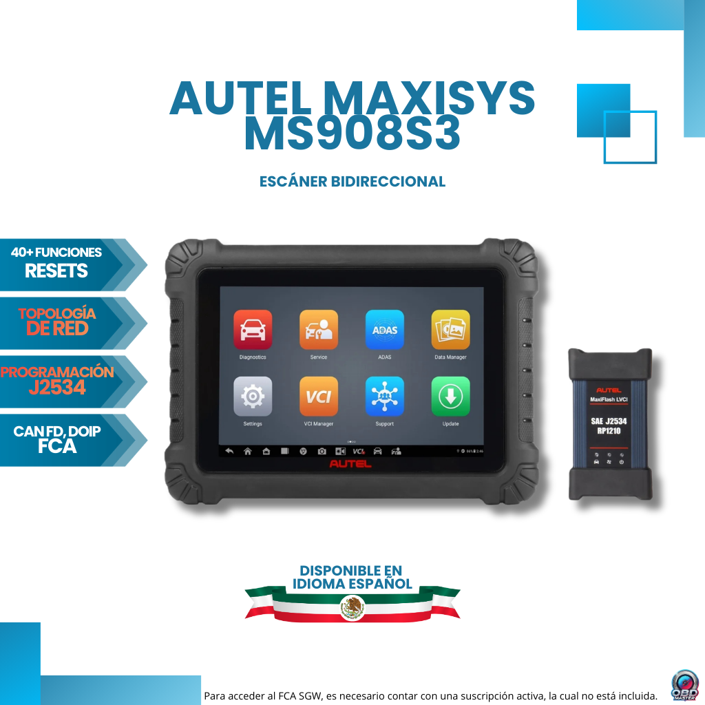 Autel Maxisys MS908S3 J2534 Topology Scanner + 3 Years of Updates 