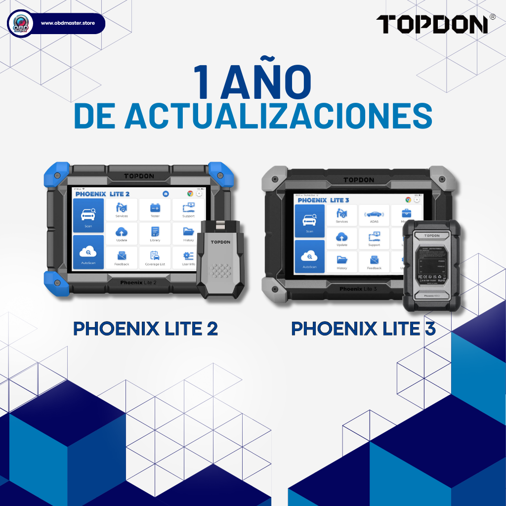 Actualización 1 Año Topdon Phoenix Lite 2 Lite 3