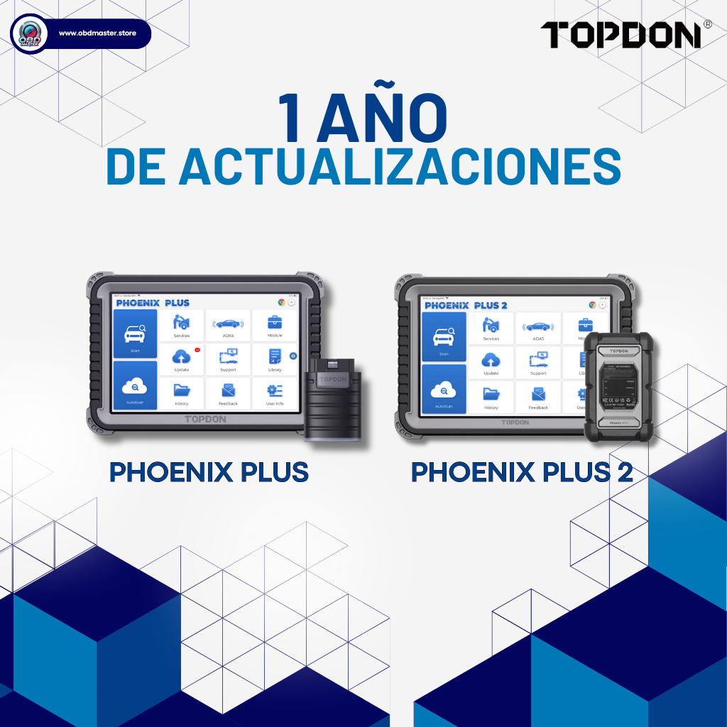 Actualización 1 Año Topdon Phoenix Plus / Plus 2