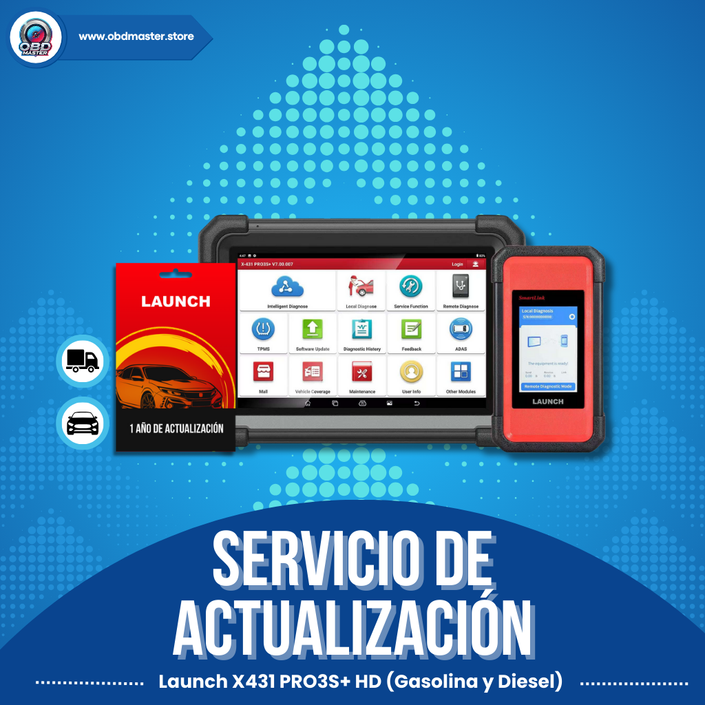 Renovación 1 Año Launch X431 PRO3S+ HD (Gasolina y Diesel)