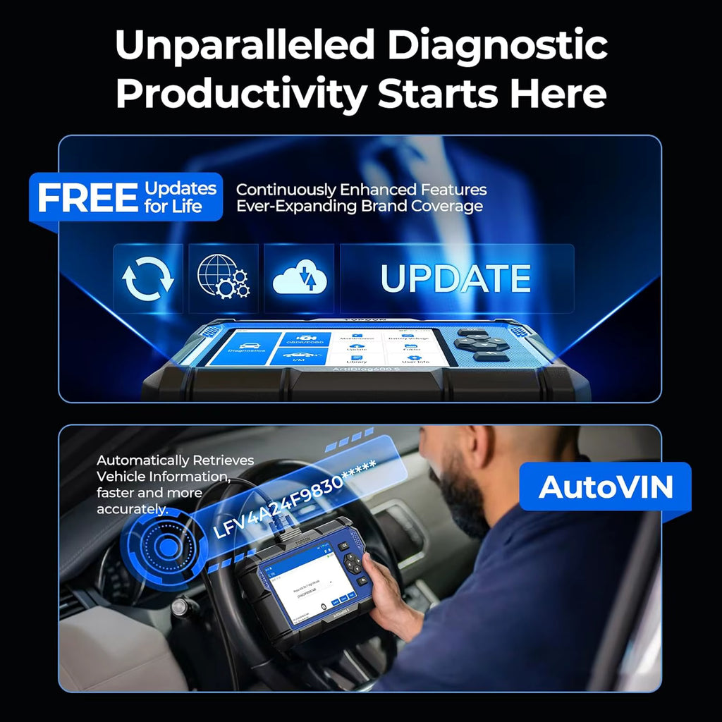 TOPDON Artidiag600S Scanner: 4 System Diagnostics + 9 Reset Services (Free Updates) 