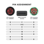 Adaptador J1939 (9 Pines) / J1708 (6 Pines) a OBD2 para Cummins, Cat