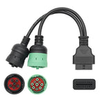 Adaptador J1939 (9 Pines) / J1708 (6 Pines) a OBD2 para Cummins, Cat