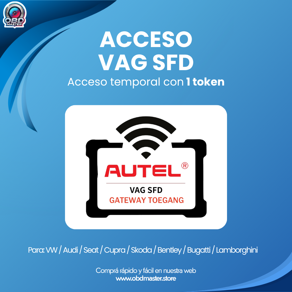 Token Único - Desbloqueo VAG SFD Security Gateway para Autel