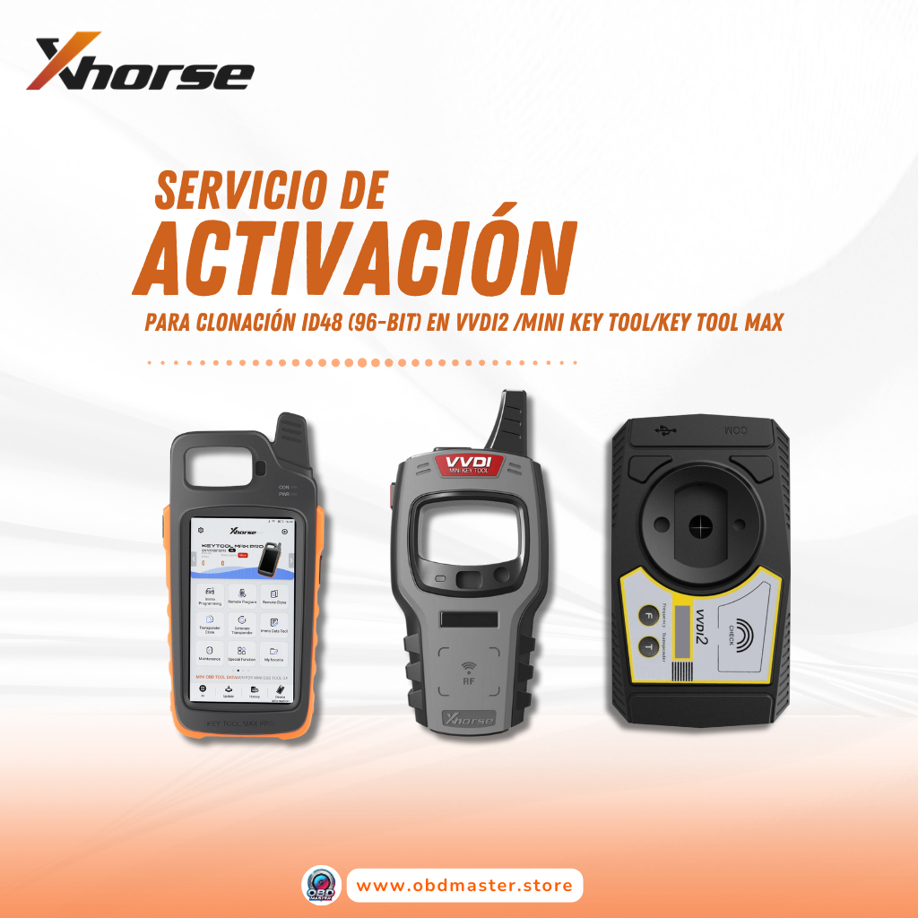 Xhorse Transponder Copy Function Authorization Service 48 (96-bit) for VVDI2 / Mini Key Tool / Key Tool Max / Key Tool Max Pro 