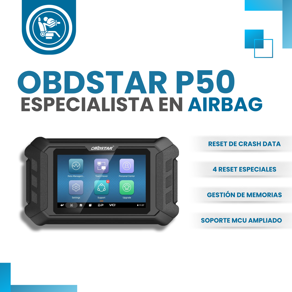OBDSTAR P50 Módulos de Airbag y Restauración de Colisiones
