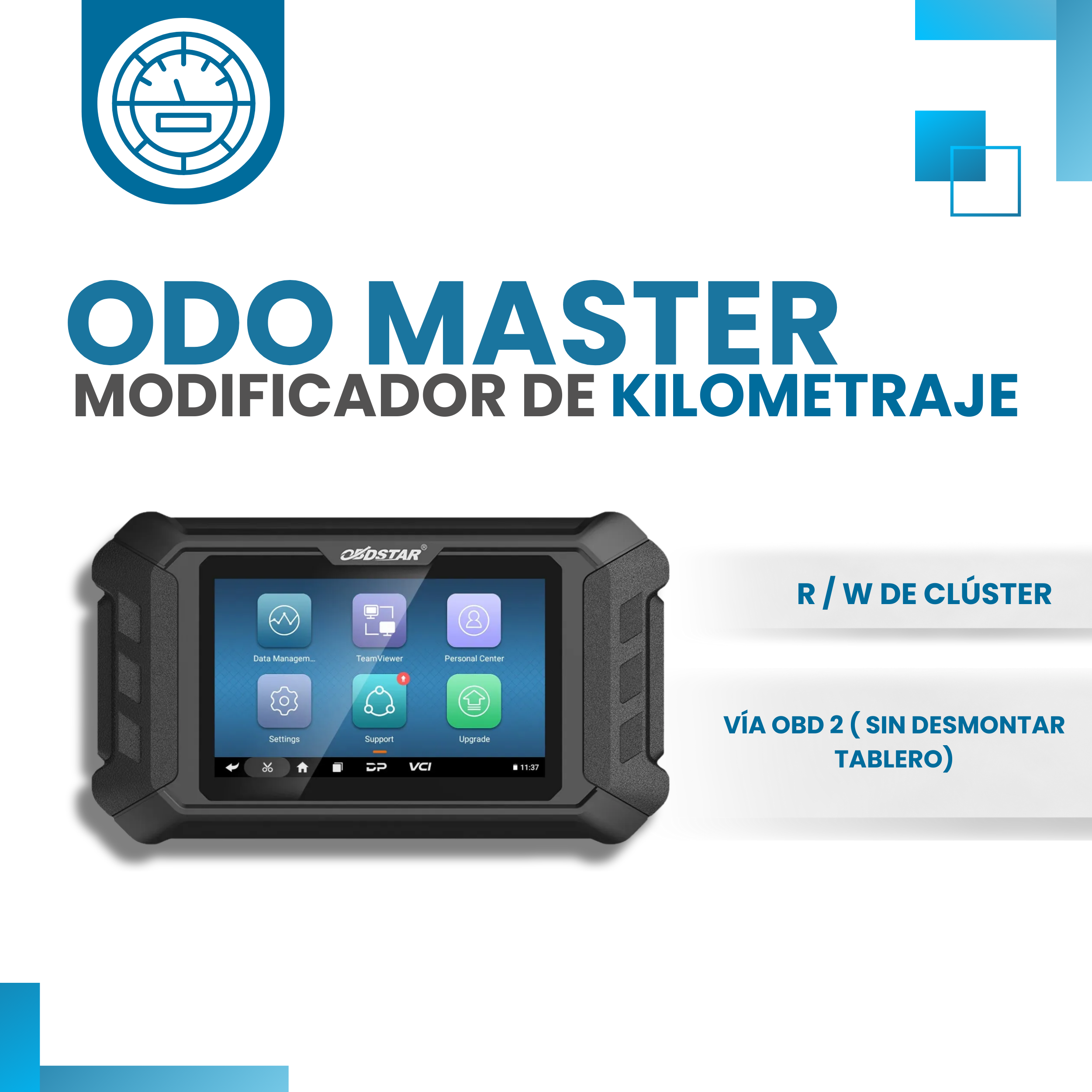 Modificador de Kilometraje vía OBD2 – OBDSTAR ODO MASTER